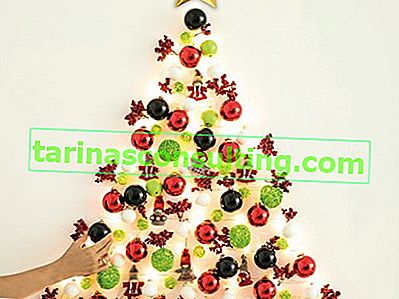 Arbre de Noël sur le mur, décorations de Noël, décorations de Noël, arbre de Noël moderne
